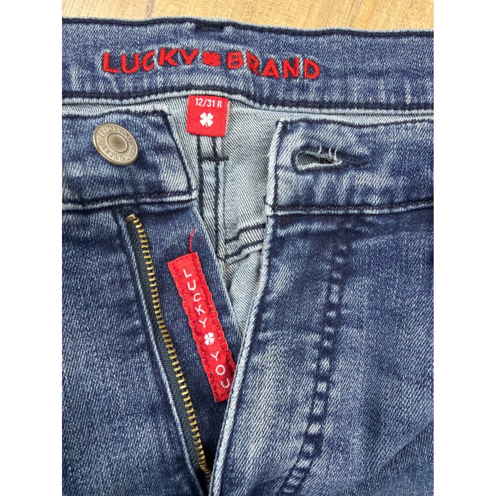 Lucky Brand‎ Stevie High Rise Flare Jeans Medium Wash Denim Blue 12/31 R Womens - Picture 2 of 8